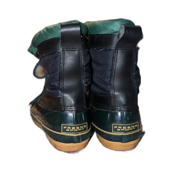 Vintage Women's Size 8 Fresno Sport Nylon and Rubber Duck Boots - Picture 2 of 6